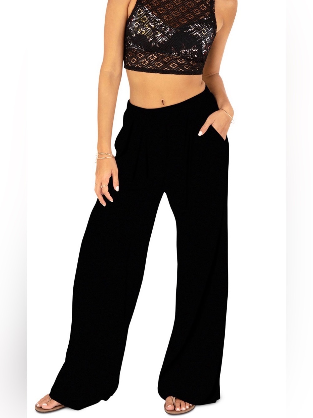 Hurley Pull-On Wide Leg Trousers Summer Pants